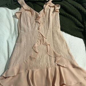 Gianni Bini Pink Ruffle Mini Dress